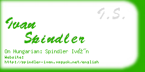 ivan spindler business card